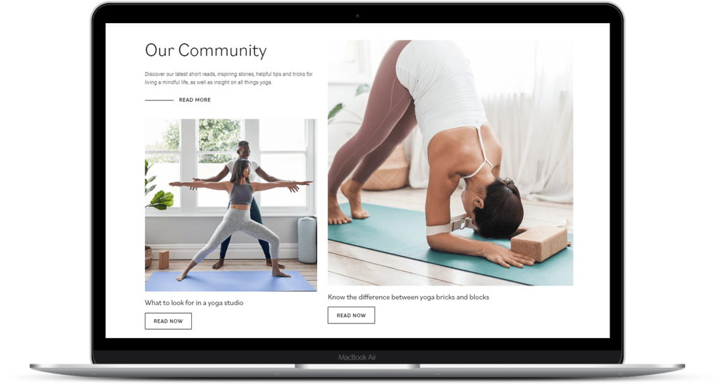 Yogamatters Shopify website