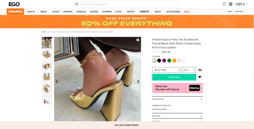 Ego Shoes - Product Page