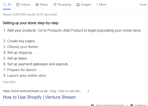 Semantic mark-up example