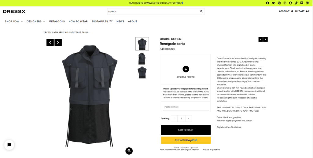 DRESSX Product Example