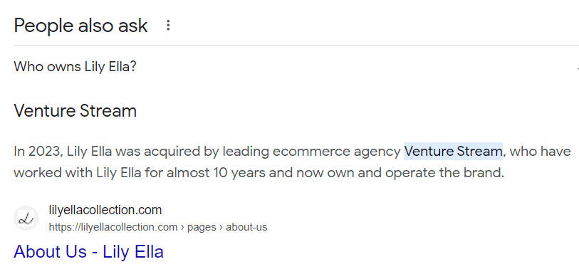 Nestle search engine results