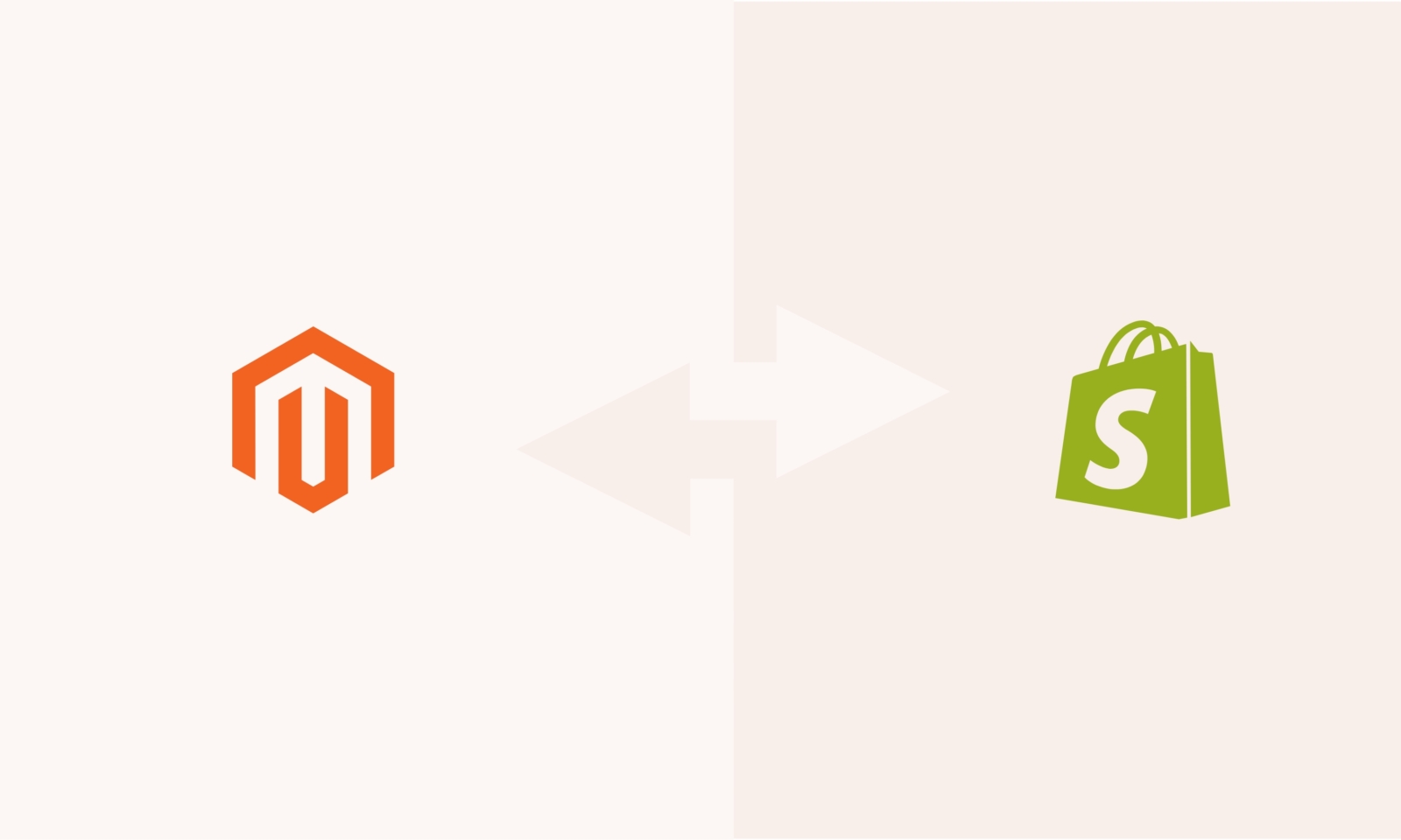 Magento and Shopify logos