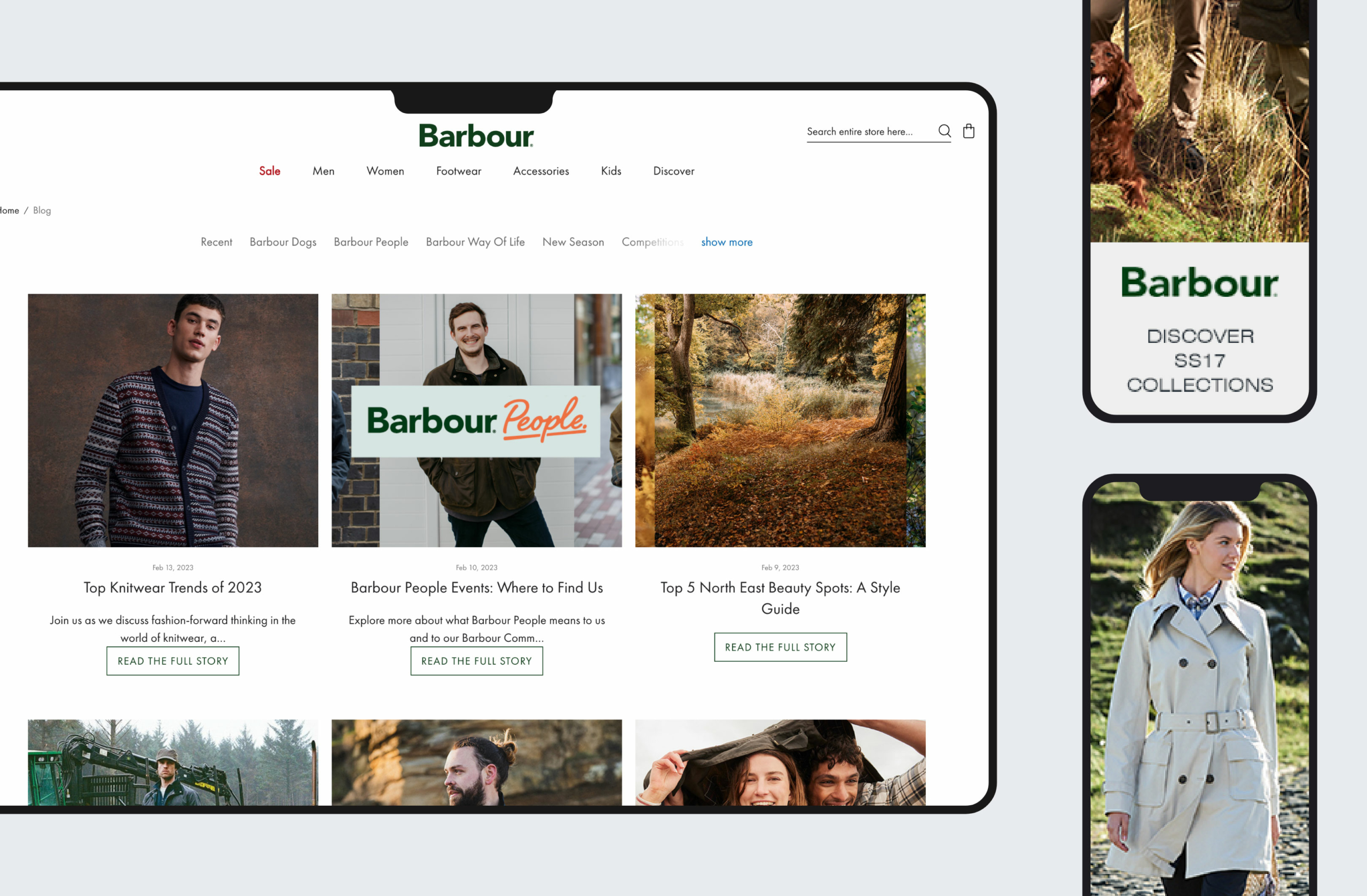 Barbour website blog