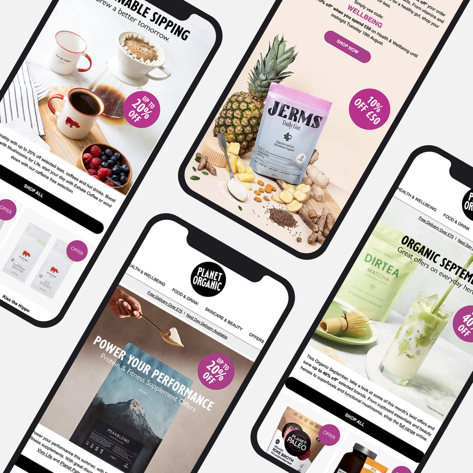 Planet Organic email examples