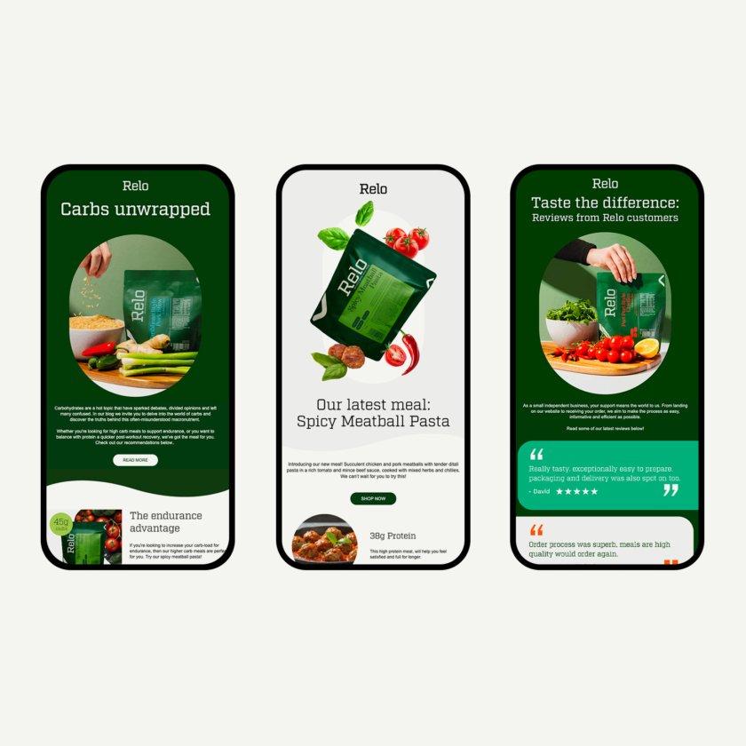 Relo website on mobile phones