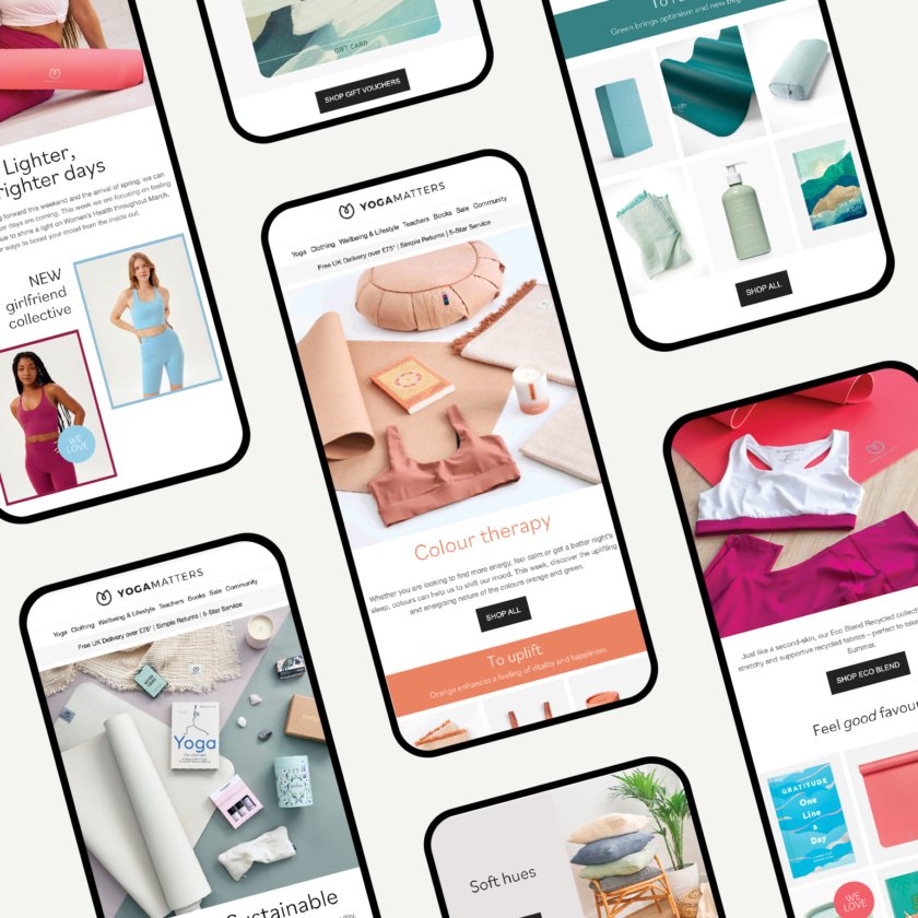 Yogamatters website on mobile