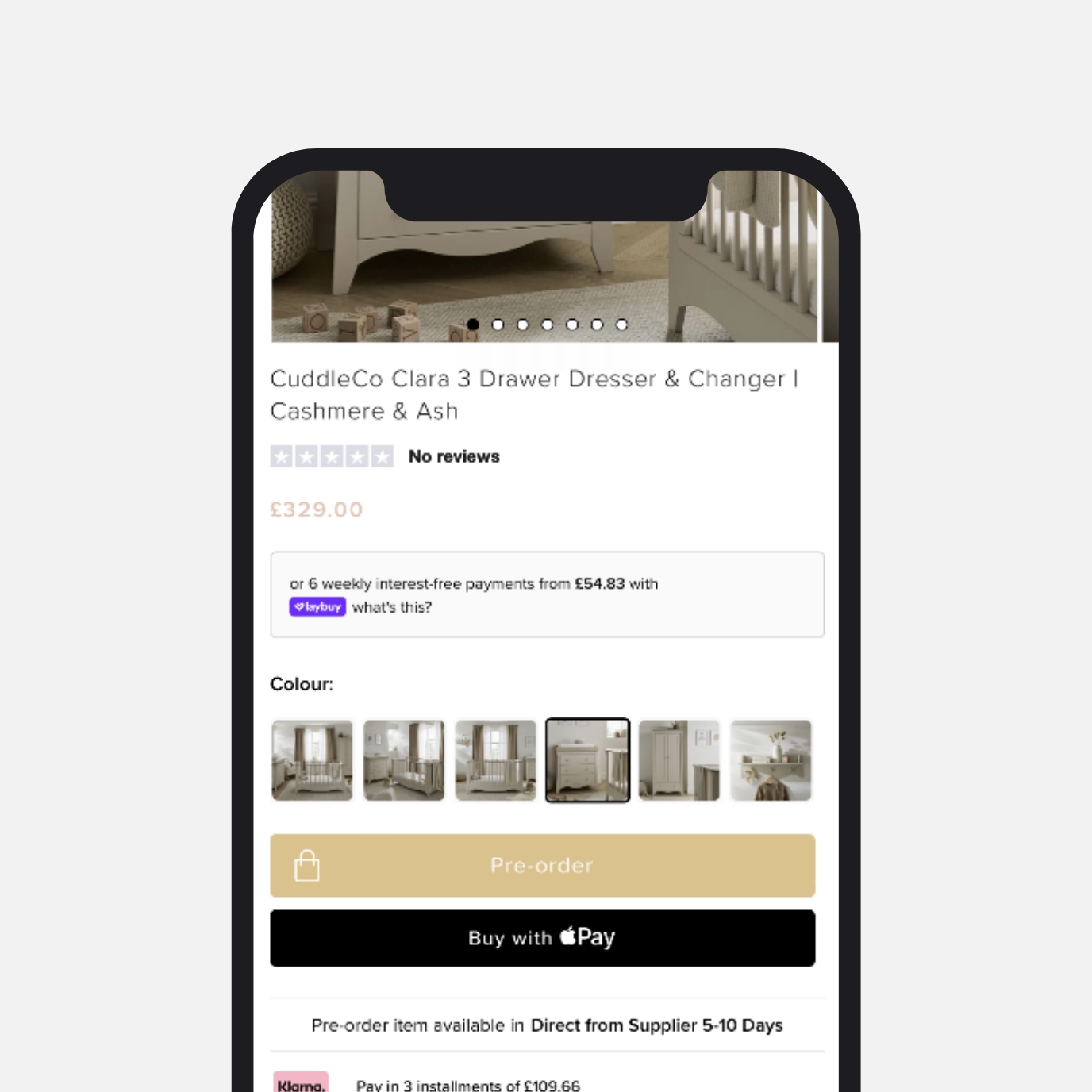 Direct4Baby website on mobile