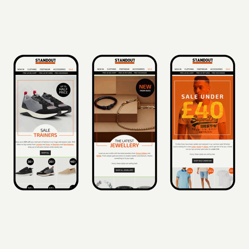 Standout website on mobile phones