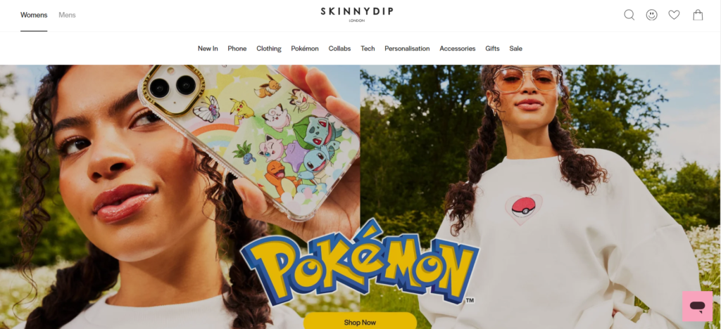 Skinnydip London Shopify site