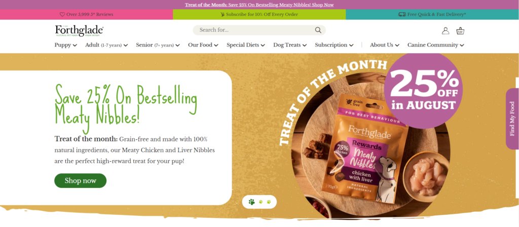Forthglade Shopify site