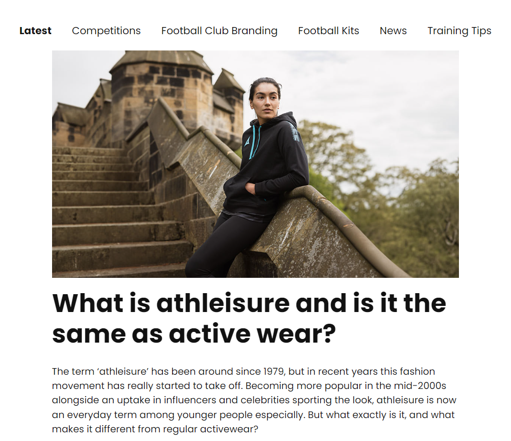 Avec Sport blog example - answering user questions