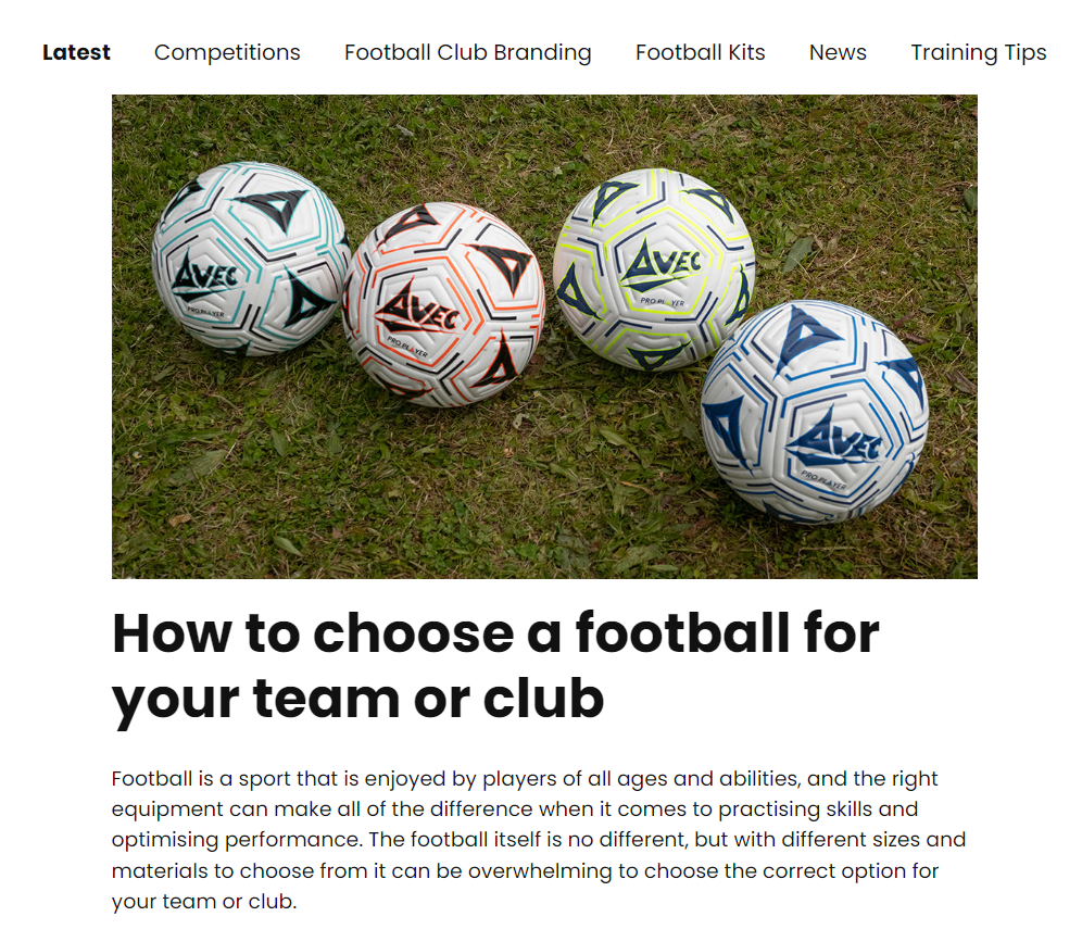 Avec blog example - internal linking to show related expertise