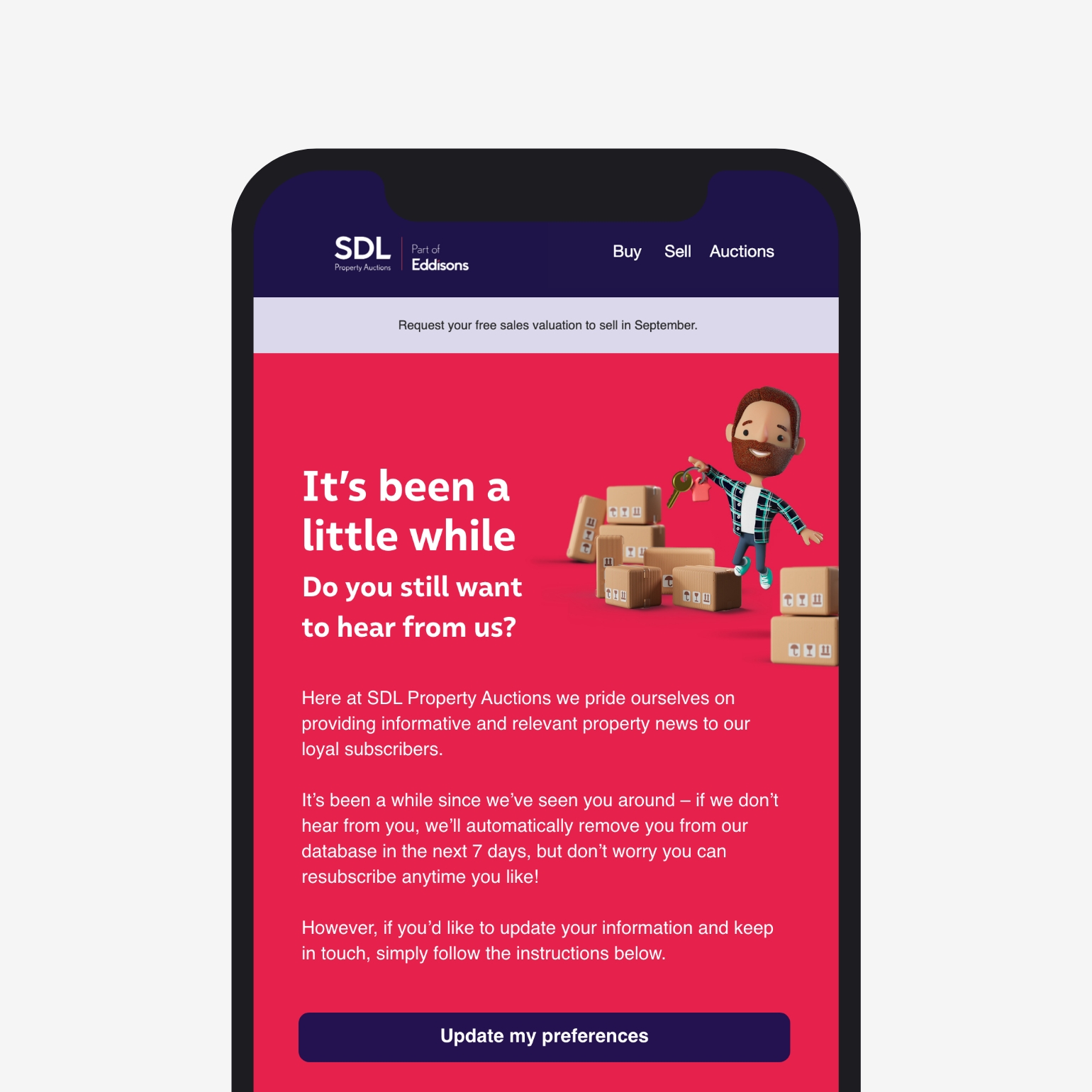 SDL Property Auctions email marketing