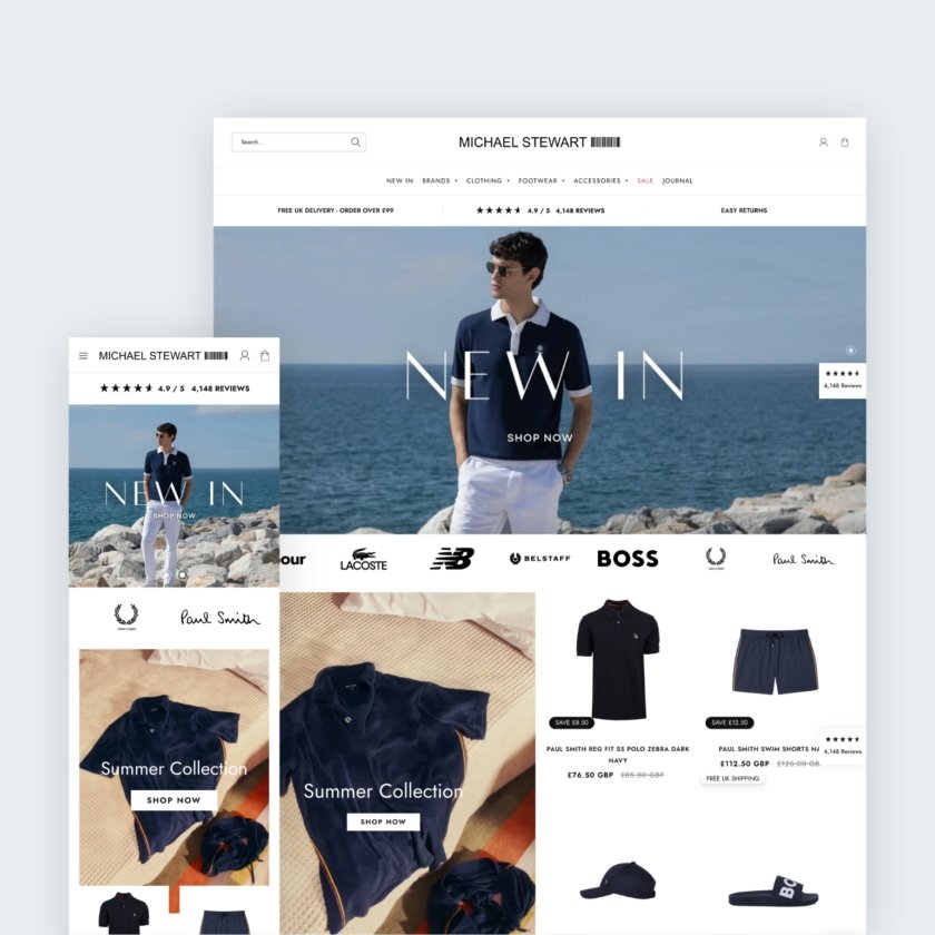 Michael Stewart Menswear Shopify case study